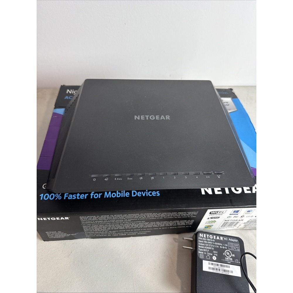 NETGEAR Nighthawk R7000 Smart WiFi Wireless Router AC1900 Gaming Streaming - Picture 3 of 16